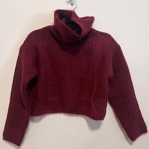 Thakoon turtleneck cropped sweater NWT size Small.
Burgund, Alpaca blend